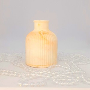 Декоративная ваза из гипса ручной работы, 250 гр, оранжевая
