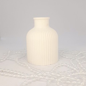 Декоративная ваза из гипса ручной работы, 250 гр, белая