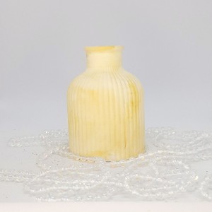 Декоративная ваза из гипса ручной работы, 250 гр, желтая